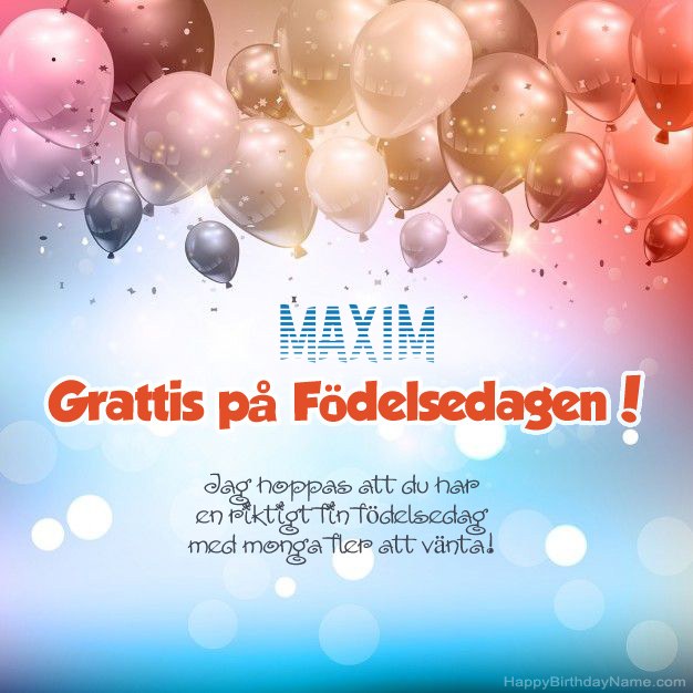 Dikt på födelsedag för Maxim