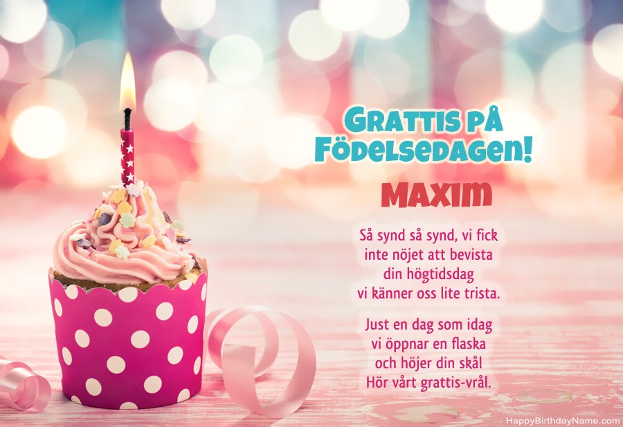 Ladda ner gratulationskortet Maxim gratis