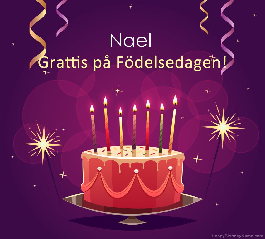 Roliga hälsningar för Happy Birthday Nael-bilder