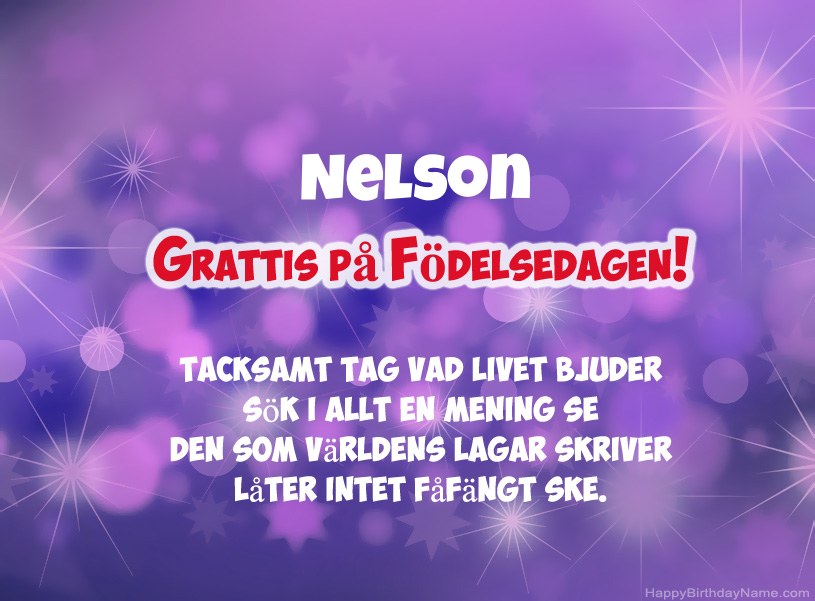 Vackra bilder för Grattis på Nelson