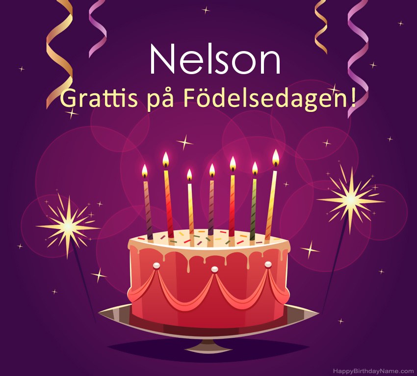 Roliga hälsningar för Happy Birthday Nelson-bilder