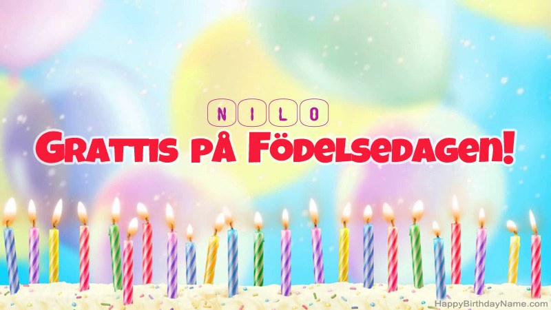 Roliga födelsedagkort för Nilo