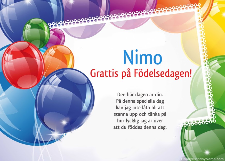 Grattis på Födelsedagen Nimo!