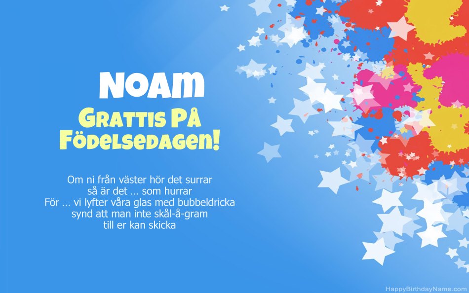 Grattis till födelsedagen till Noams