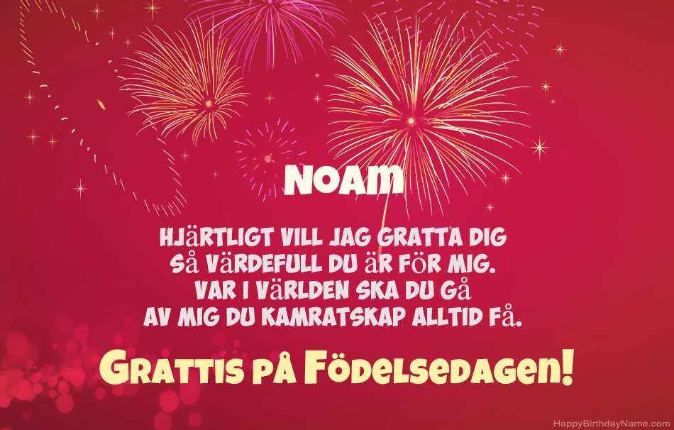 Grattis på födelsedagen Noam, vackra dikter