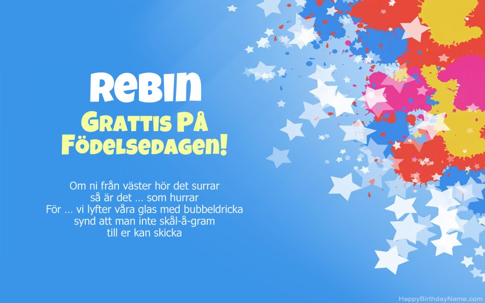 Grattis till födelsedagen till Rebins