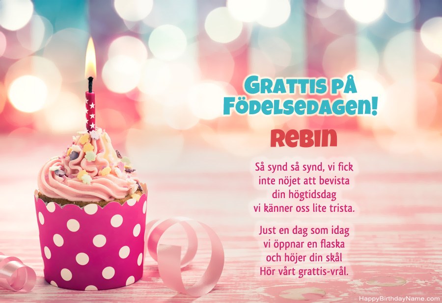 Ladda ner gratulationskortet Rebin gratis