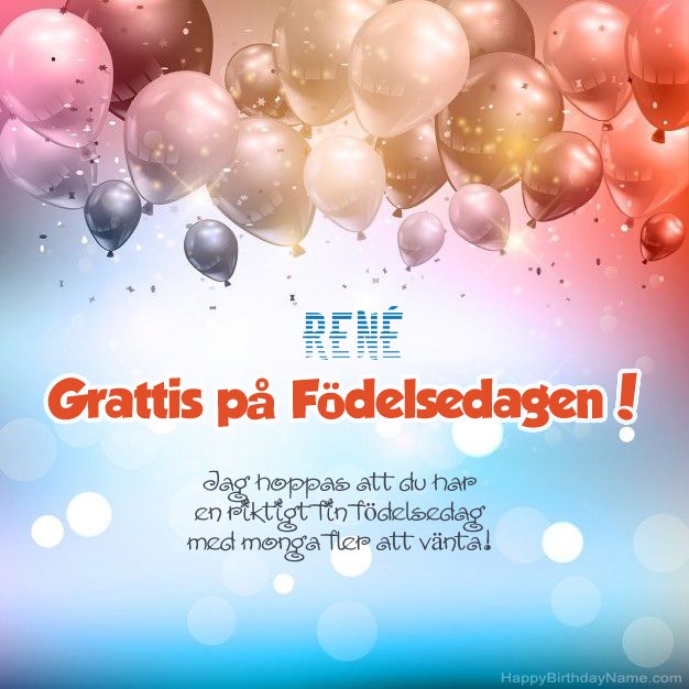 Dikt på födelsedag för René