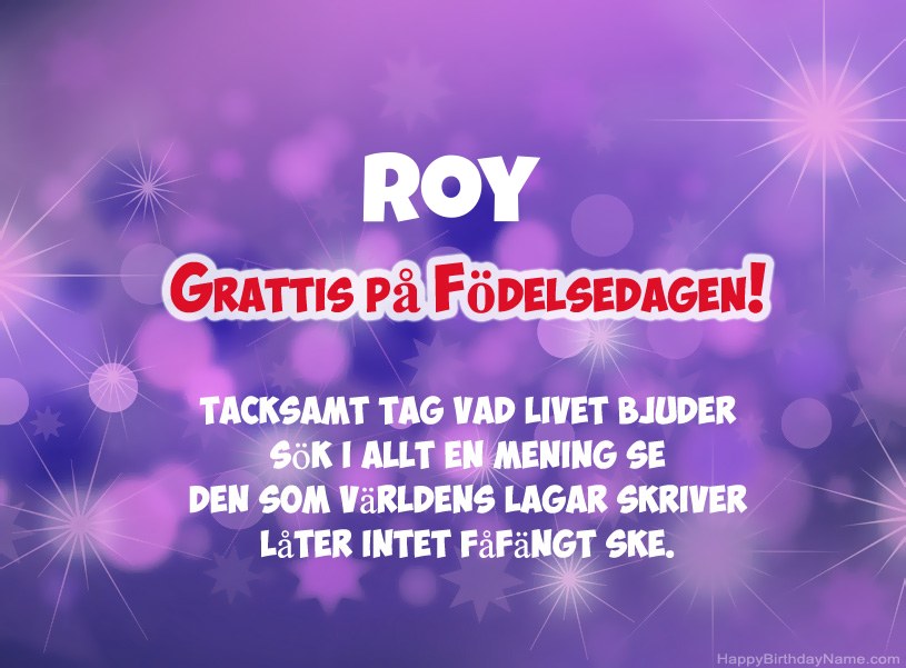 Vackra bilder för Grattis på Roy