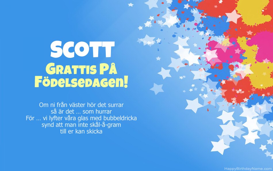 Grattis till födelsedagen till Scotts