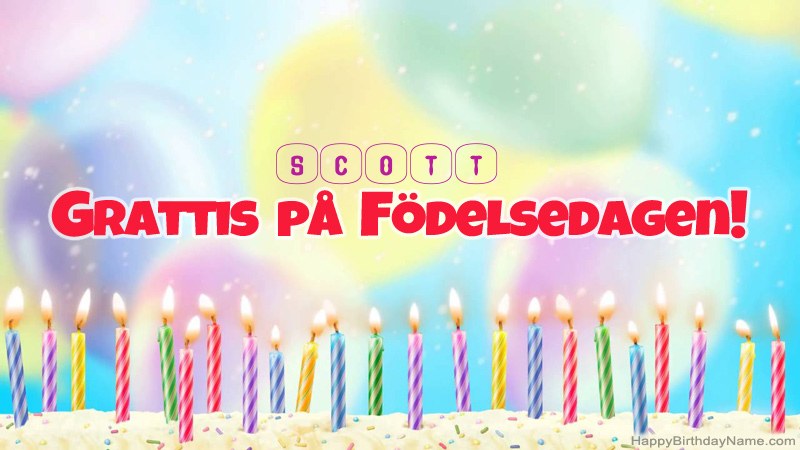 Roliga födelsedagkort för Scott