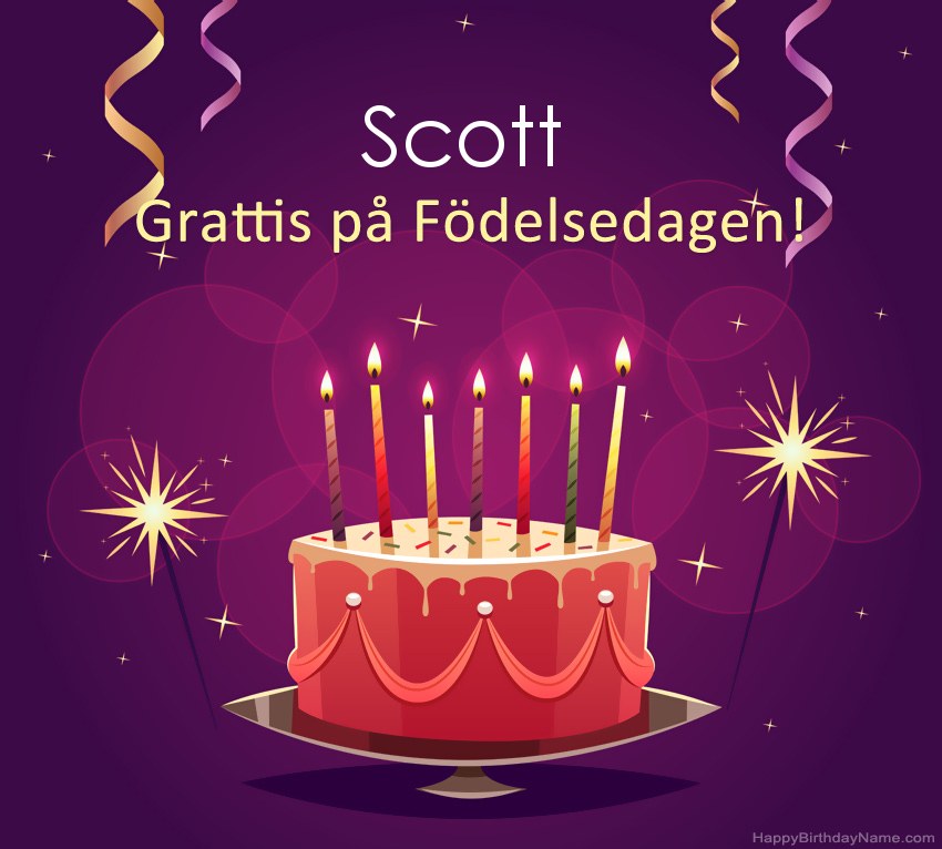 Roliga hälsningar för Happy Birthday Scott-bilder