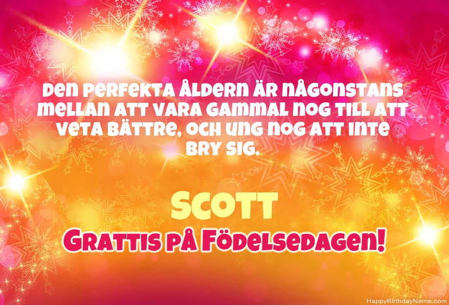 Kul grattis till Grattis på Scott