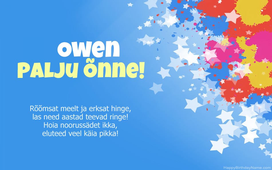 Õnnitleme Owen Õnnitleme Owen