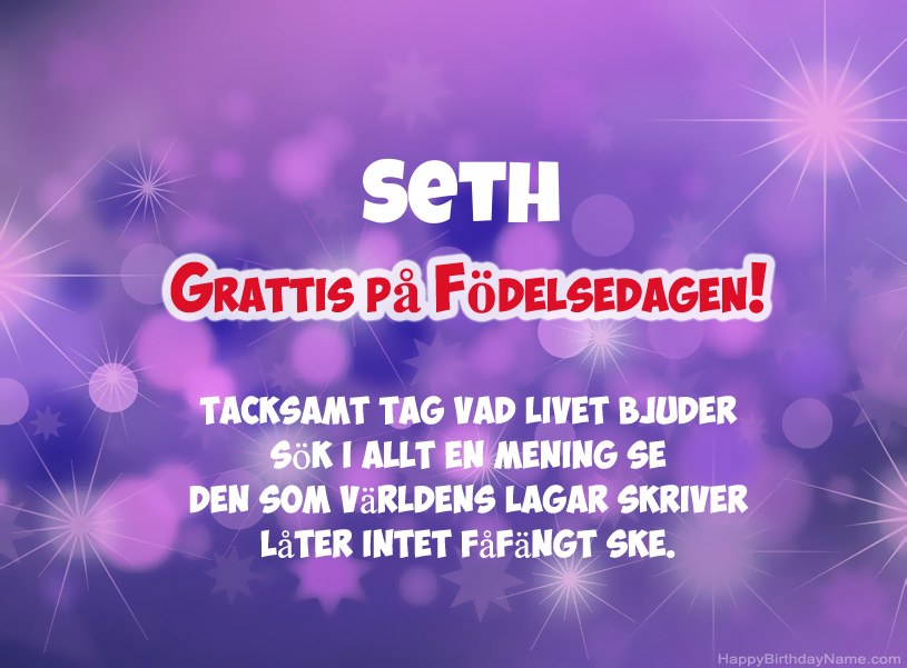 Vackra bilder för Grattis på Seth