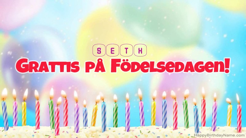 Roliga födelsedagkort för Seth