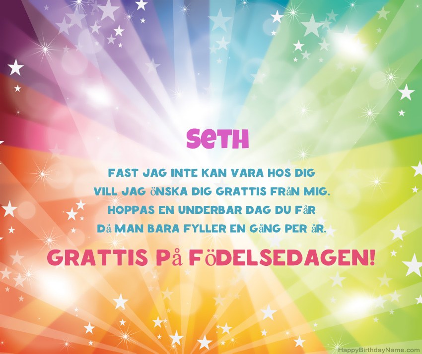 Vackra födelsedagkort för Seth