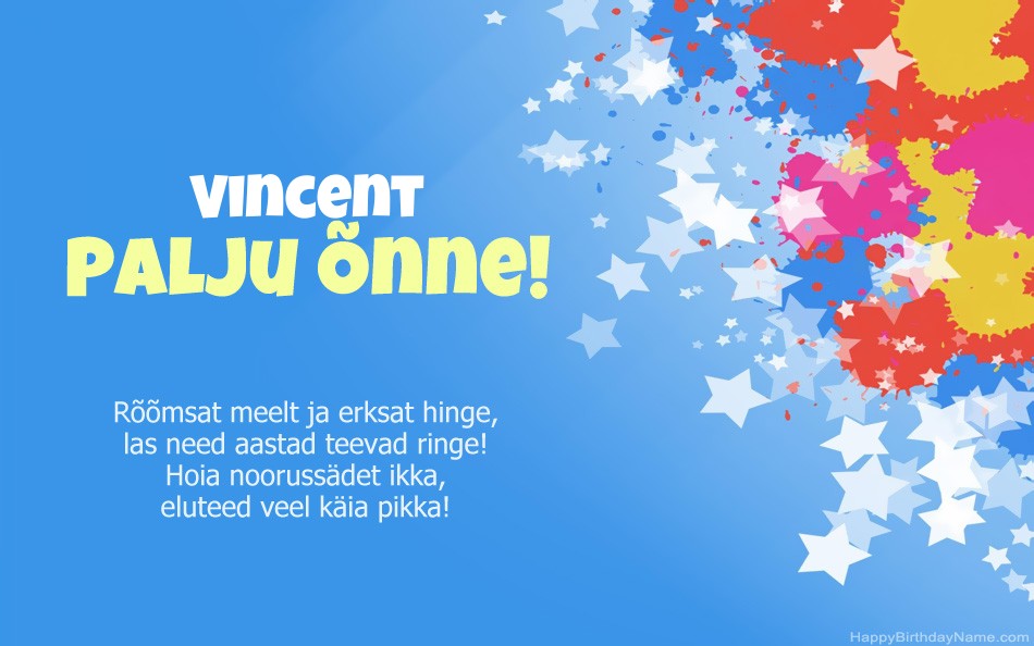 Õnnitleme Vincent