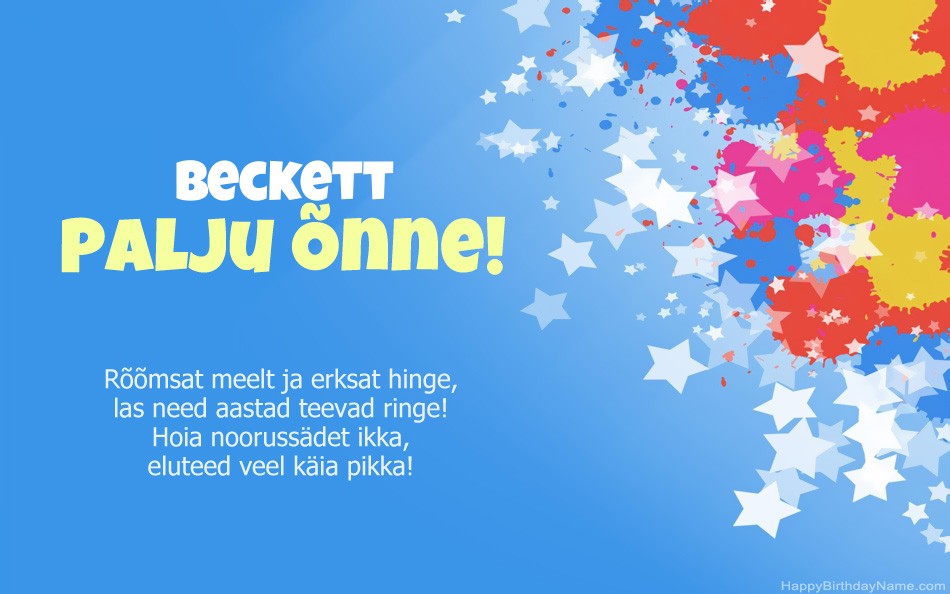 Õnnitleme Beckett Õnnitleme Beckett