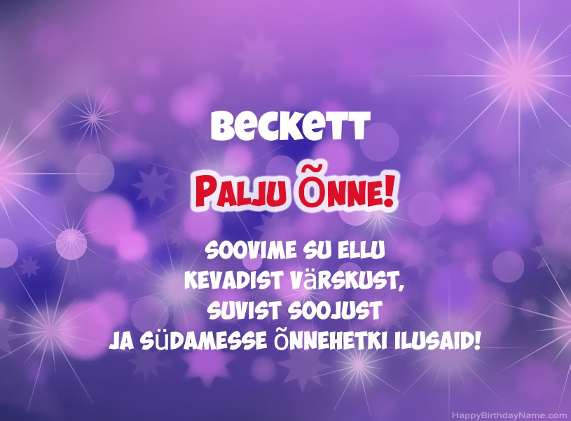 Ilusad pildid Beckett Ilusad pildid Beckett