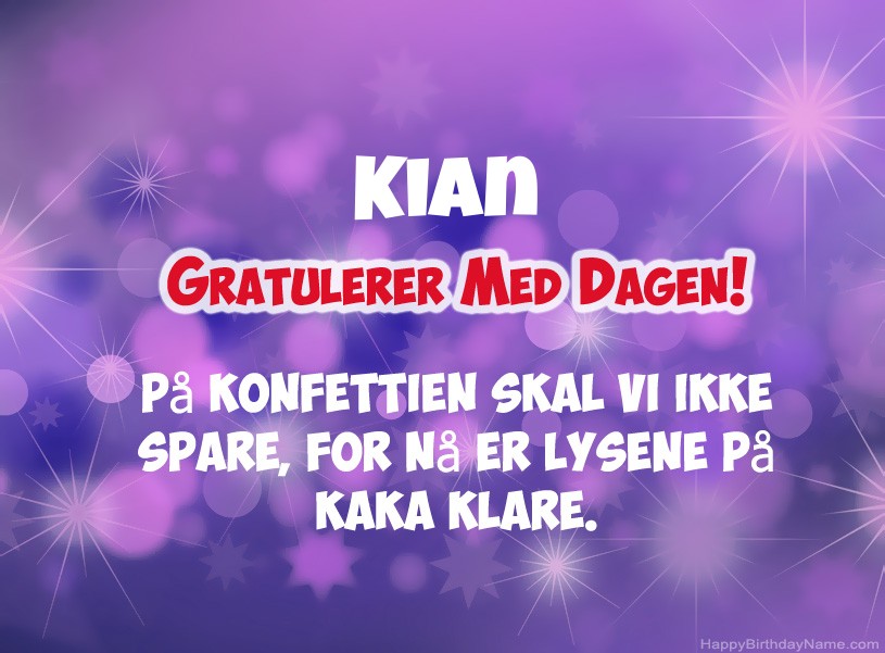 Ønsker Kian for gratulerer med dagen