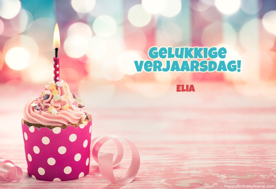 Laai gelukkige verjaardagkaartjie Elia gratis af