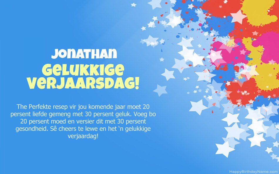 Baie geluk met die verjaarsdag van Jonathan