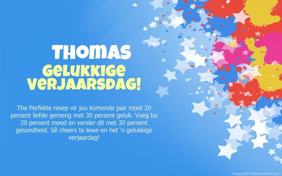 Baie geluk met die verjaarsdag van Thomas
