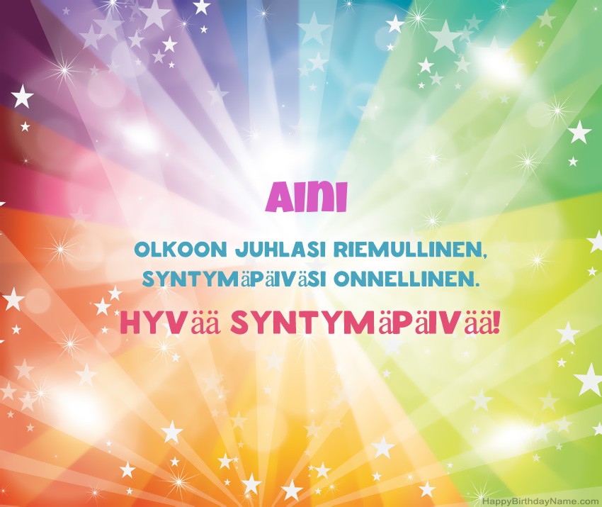 Lataa onnellinen Syntymäpäivä Aini