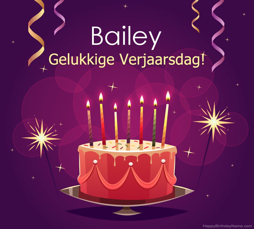 Snaakse groete vir gelukkige verjaardag Bailey-foto