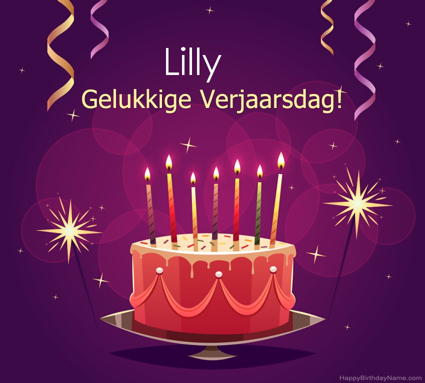 Snaakse groete vir gelukkige verjaardag Lilly-foto