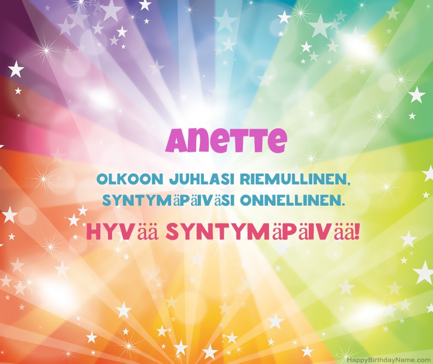 Lataa onnellinen Syntymäpäivä Anette