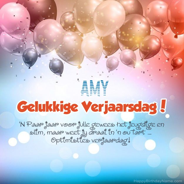 Gedigte op verjaardag vir Amy