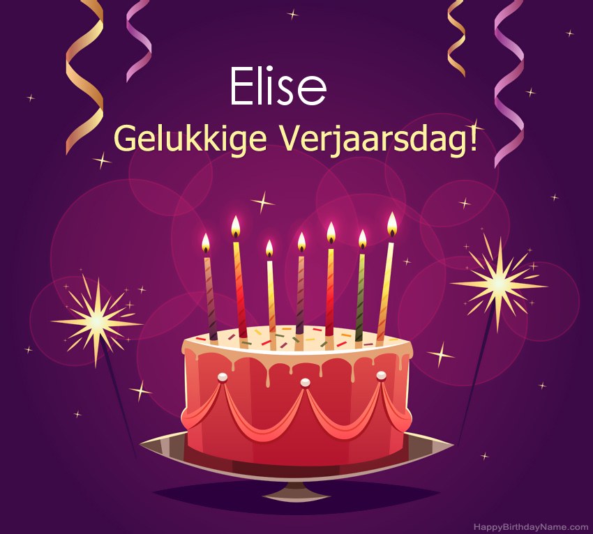 Snaakse groete vir gelukkige verjaardag Elise-foto