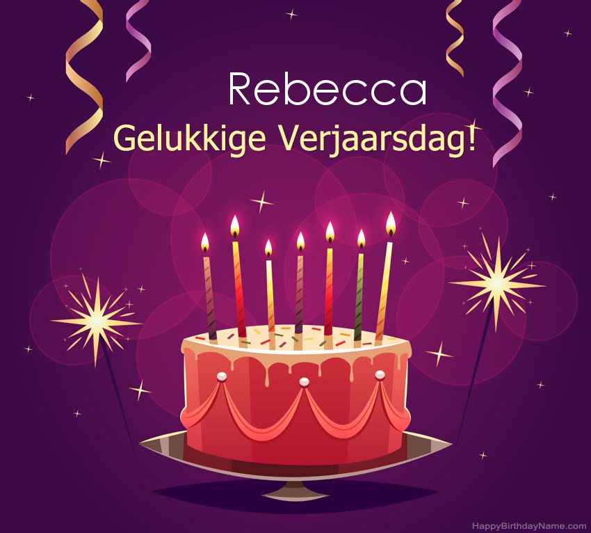 Snaakse groete vir gelukkige verjaardag Rebecca-foto