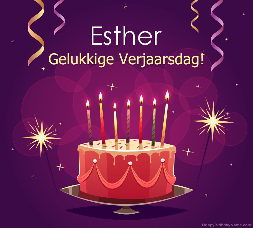 Snaakse groete vir gelukkige verjaardag Esther-foto