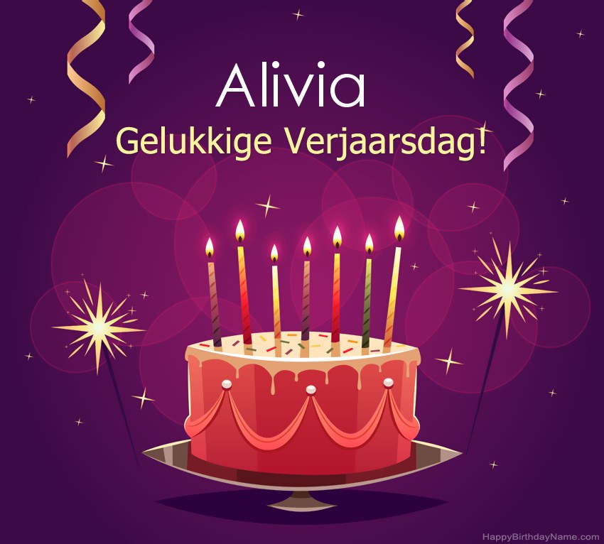 Snaakse groete vir gelukkige verjaardag Alivia-foto