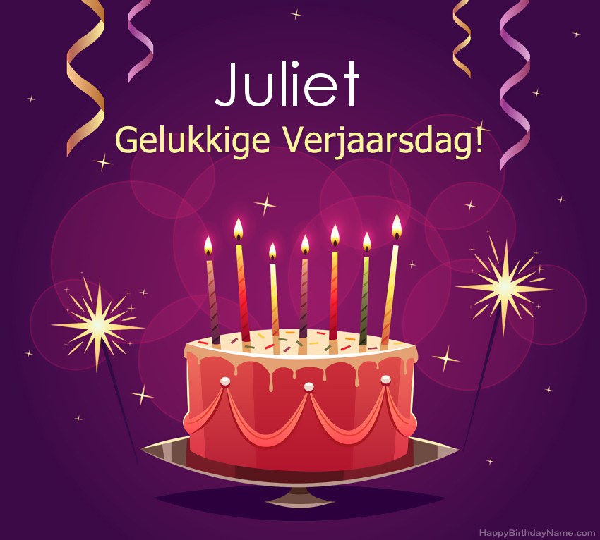 Snaakse groete vir gelukkige verjaardag Juliet-foto