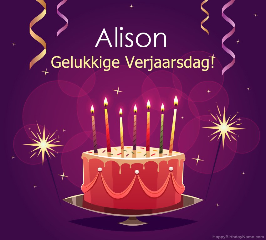 Snaakse groete vir gelukkige verjaardag Alison-foto