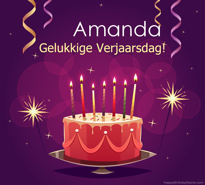 Snaakse groete vir gelukkige verjaardag Amanda-foto