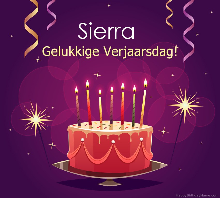 Snaakse groete vir gelukkige verjaardag Sierra-foto