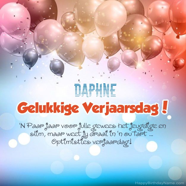 Gedigte op verjaardag vir Daphne