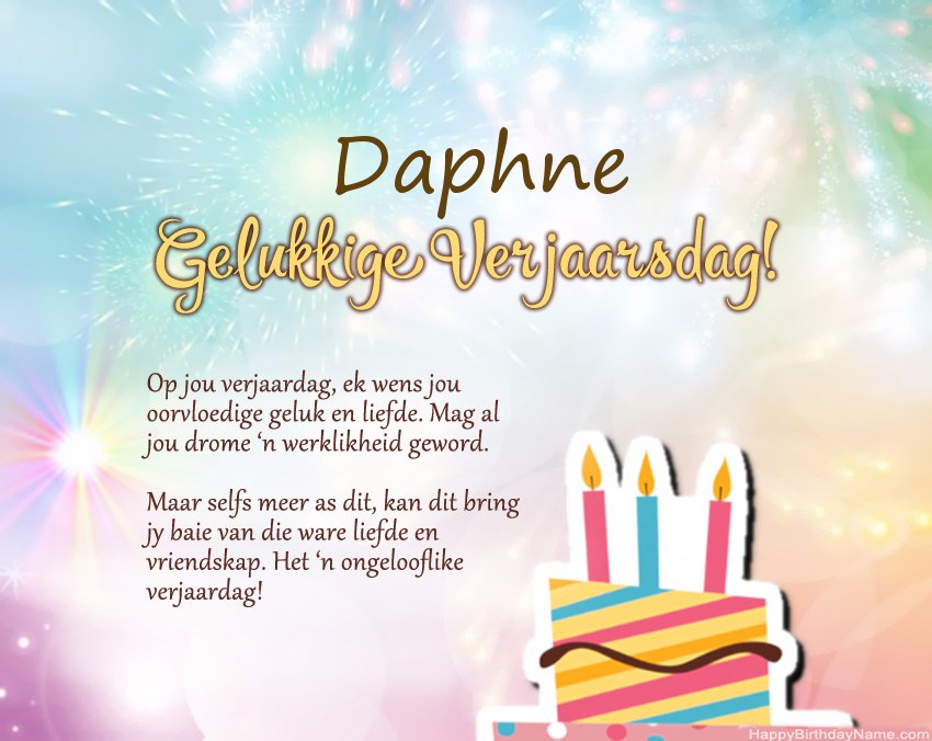 Gelukkige verjaardag Daphne in vers