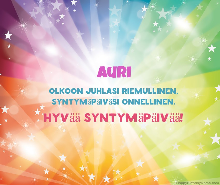 Lataa onnellinen Syntymäpäivä Auri