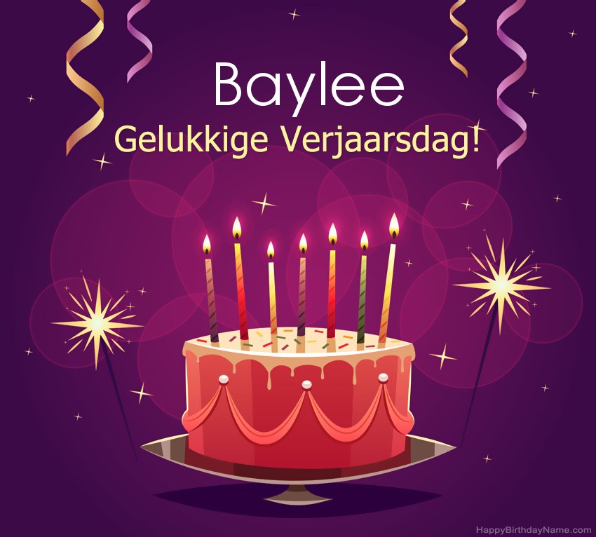 Snaakse groete vir gelukkige verjaardag Baylee-foto