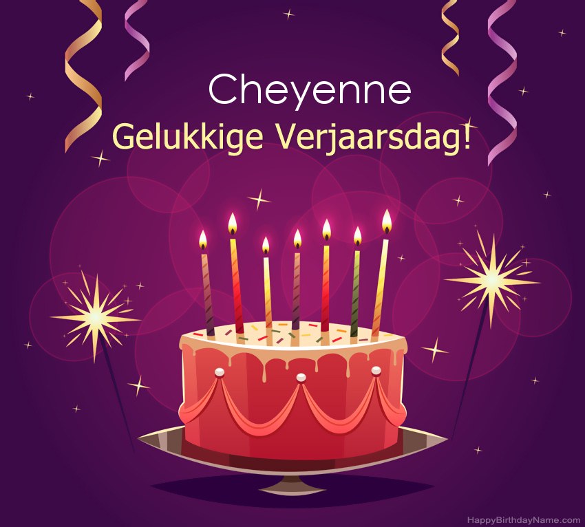 Snaakse groete vir gelukkige verjaardag Cheyenne-foto