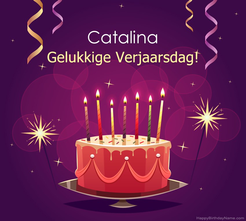 Snaakse groete vir gelukkige verjaardag Catalina-foto