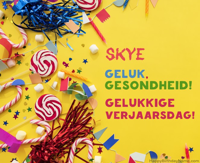 Gelukkige verjaardag Skye foto