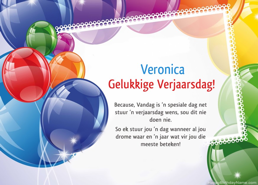 Gelukkige verjaardag Veronica!