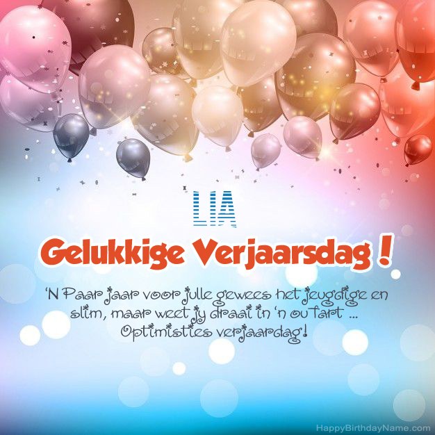 Gedigte op verjaardag vir Lia